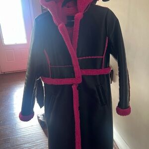 Fashion Nova Black Jacket with Pink Fleece Lining